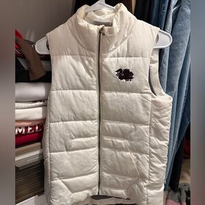 Champion White Puffer Vest - SC Gamecocks